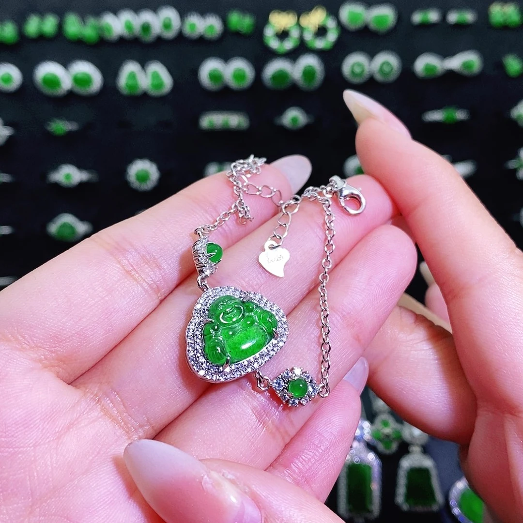 翡翠银S925镶嵌手链多样性