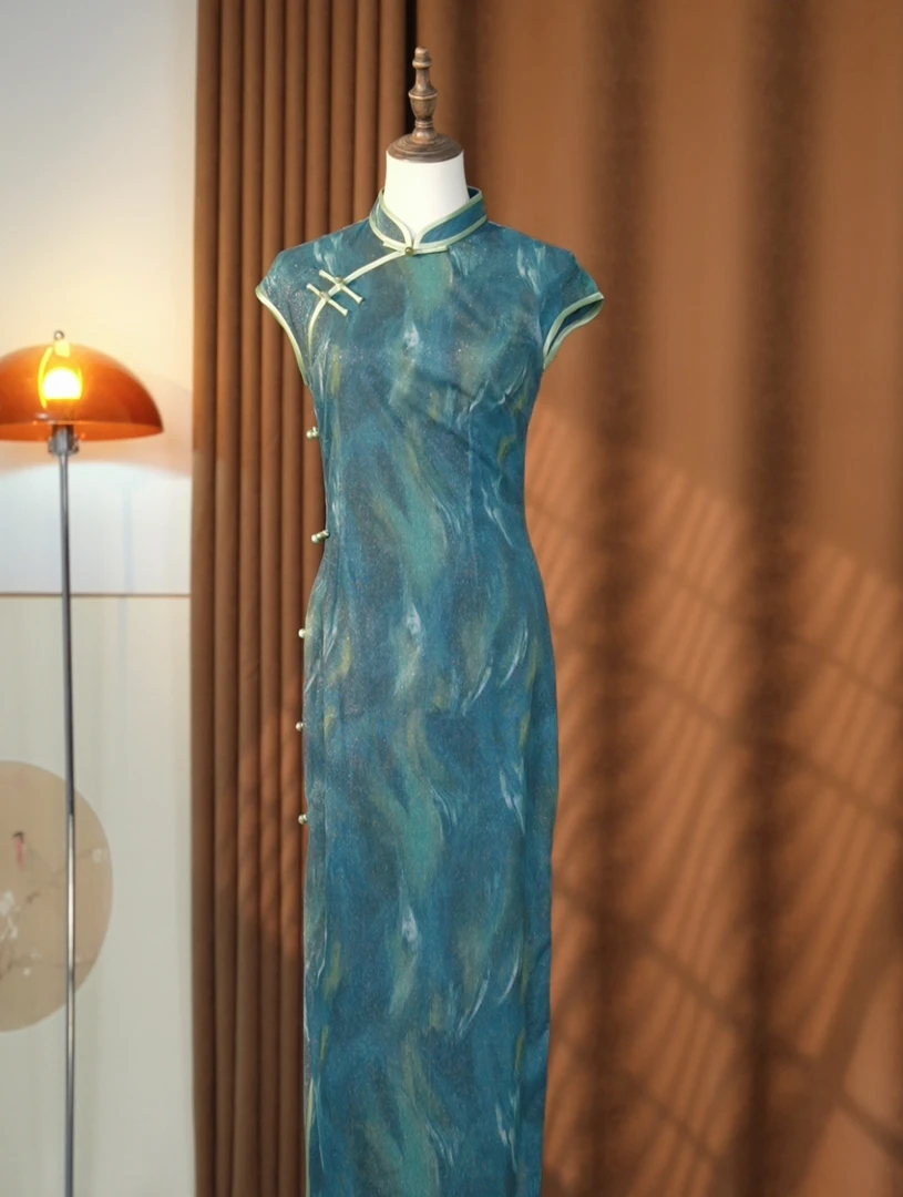 柒木棠 茶薇 春夏气质百搭款旗袍（衣长120cm左右）