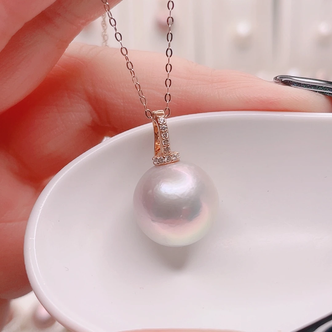 吊坠(不含链)淡水珍珠银S925镶嵌