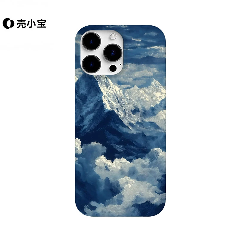青空雪岭适用苹果16promax手机壳iphone15promax创意14pro/13/12p