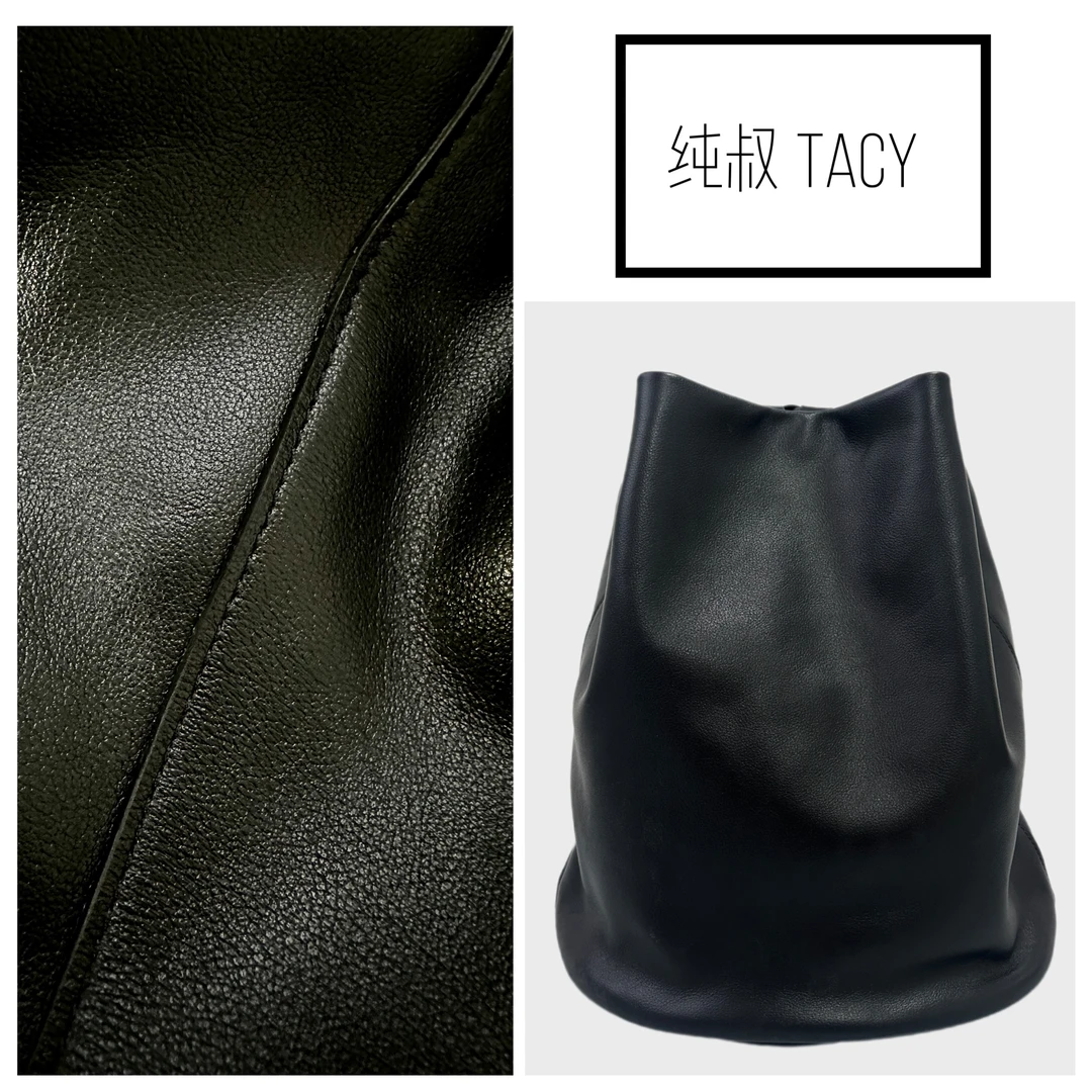 纯叔Tacy贰店“抽绳双肩包”头层牛皮经典日常松弛感