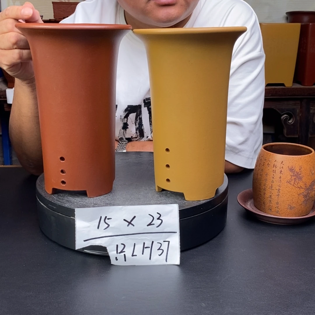 紫砂花盆货号一只LH37