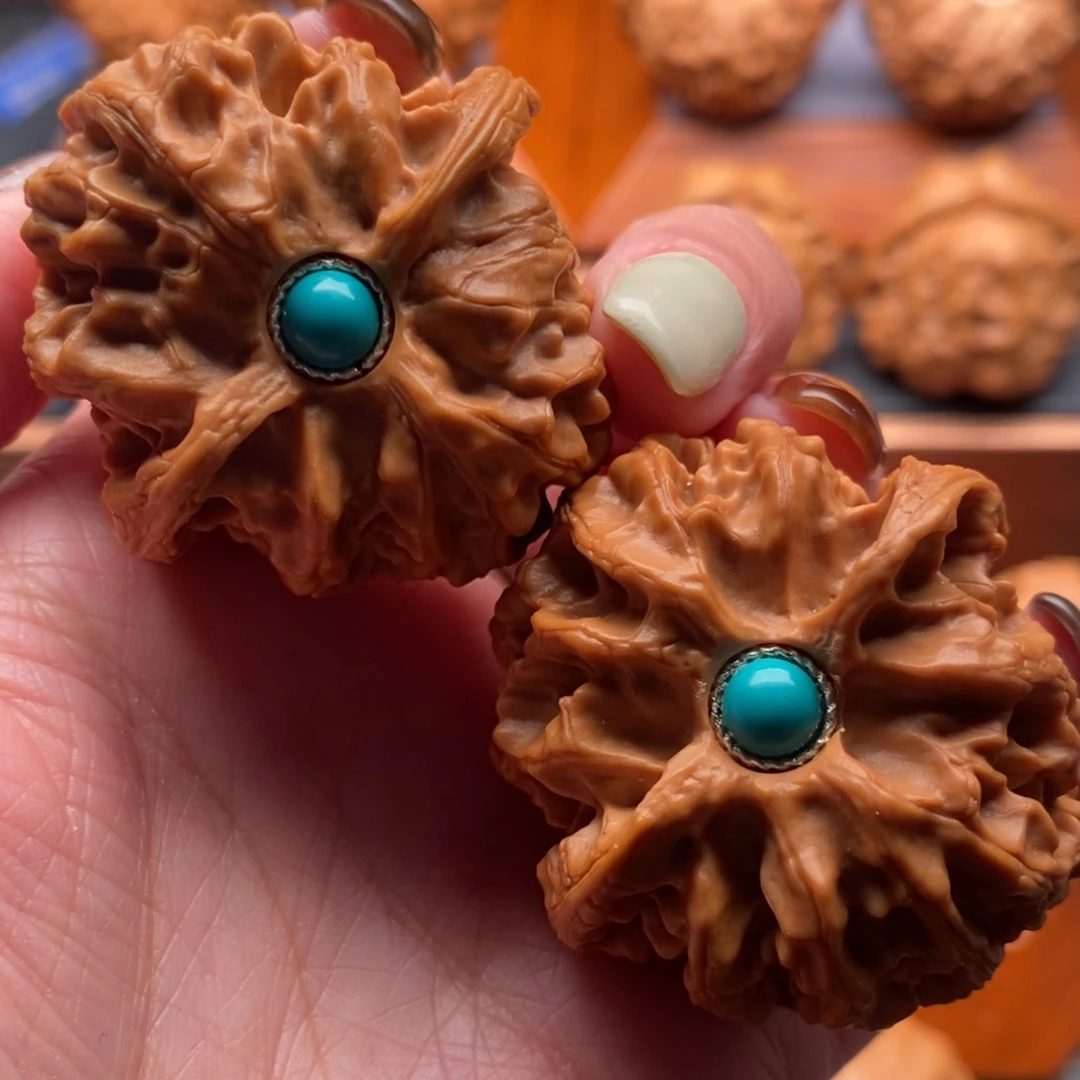 把件文玩核桃初*冬苹果园➕镶