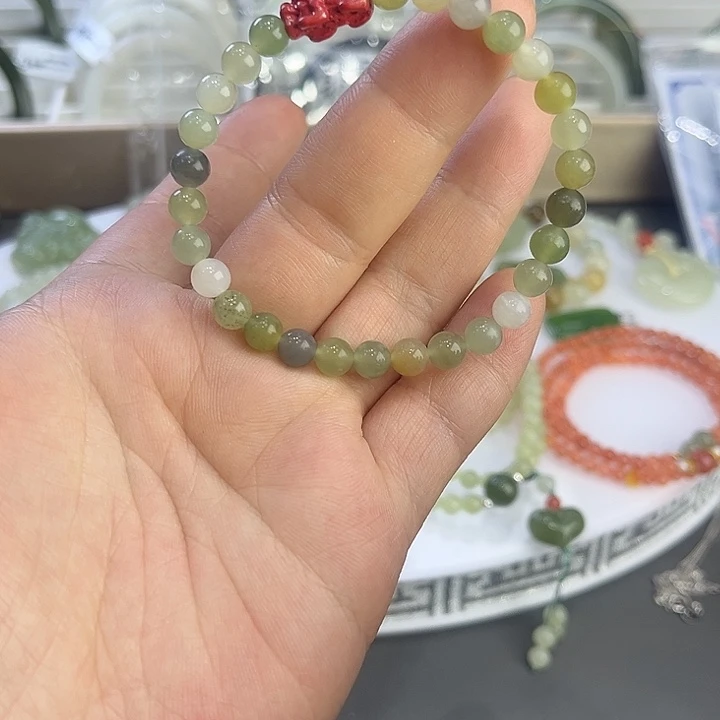 和田玉未镶嵌手串6mm