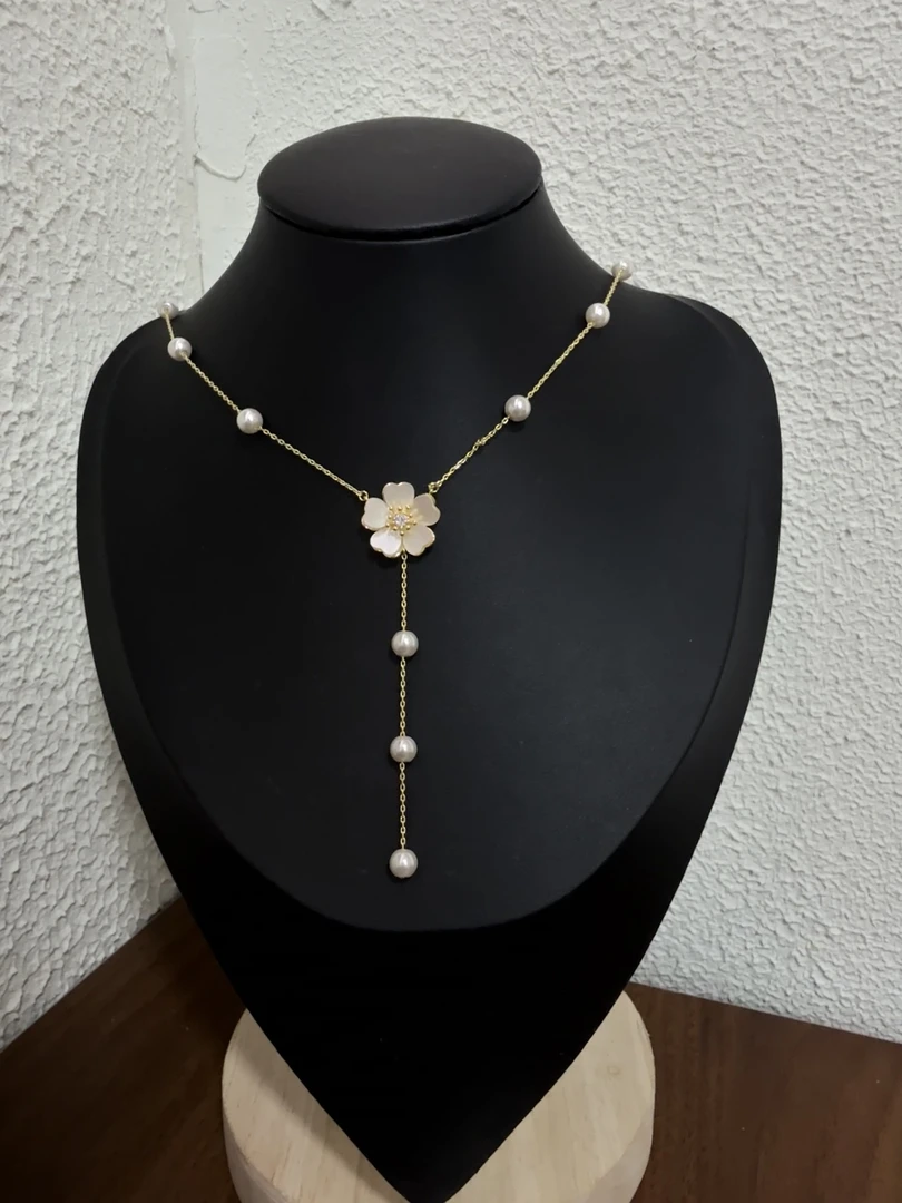 铜合金仿珍珠项链 里里时尚项链7551