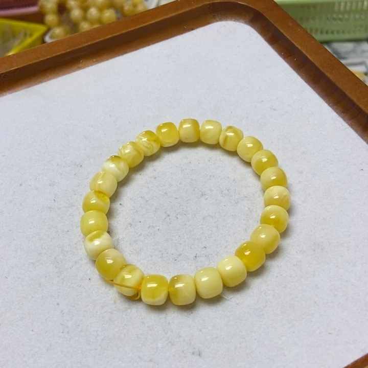 蜜蜡未镶嵌裸石手串
