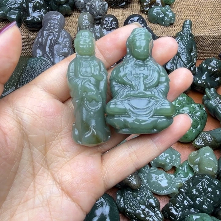 风***电和田玉未镶嵌挂件