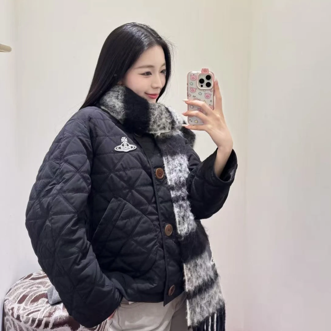 99新 Vivienne Westwood/薇薇安·威斯特伍德 黑色短款棉服04558