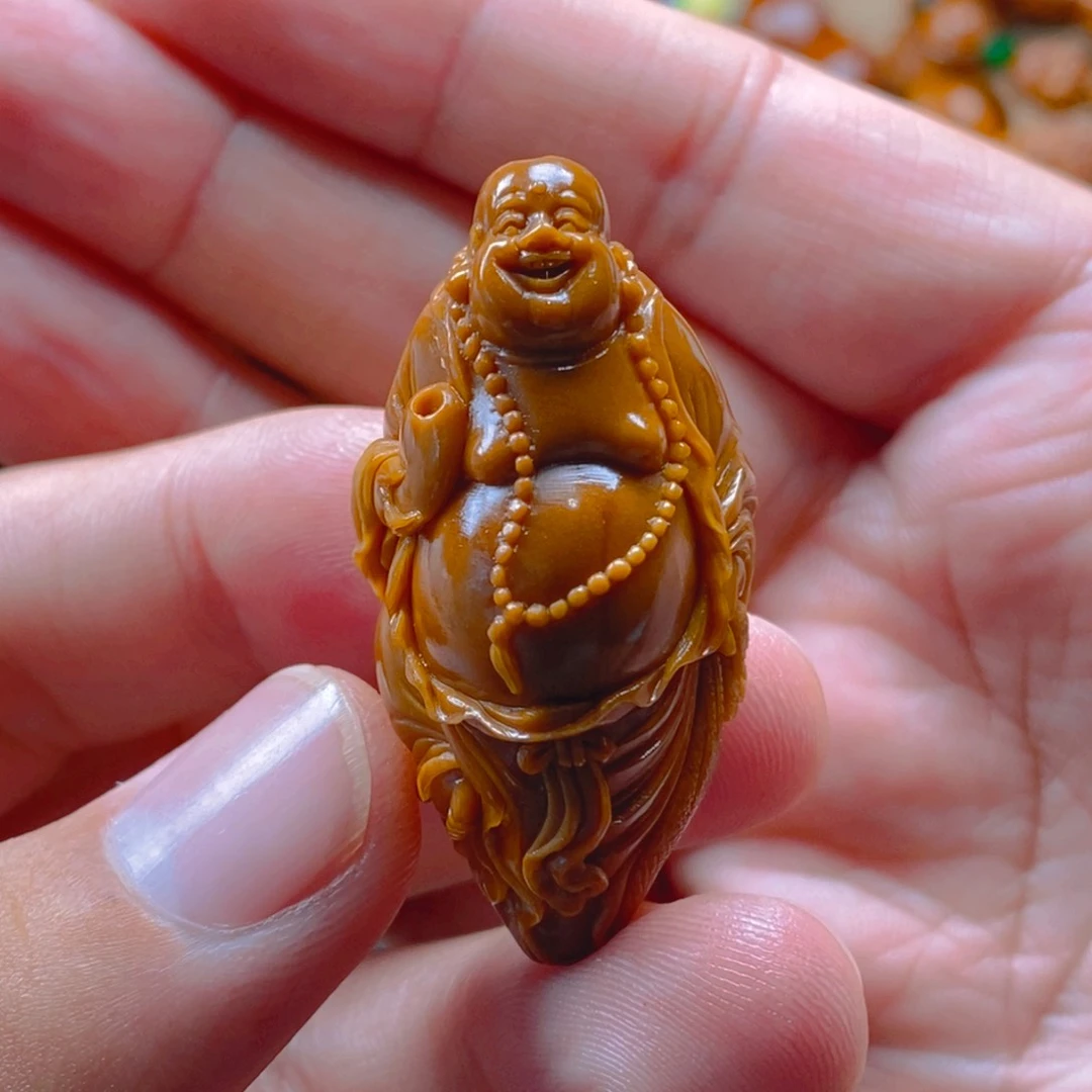 手串/手链橄榄核许忠英2.3×4.4欢喜布袋弥勒