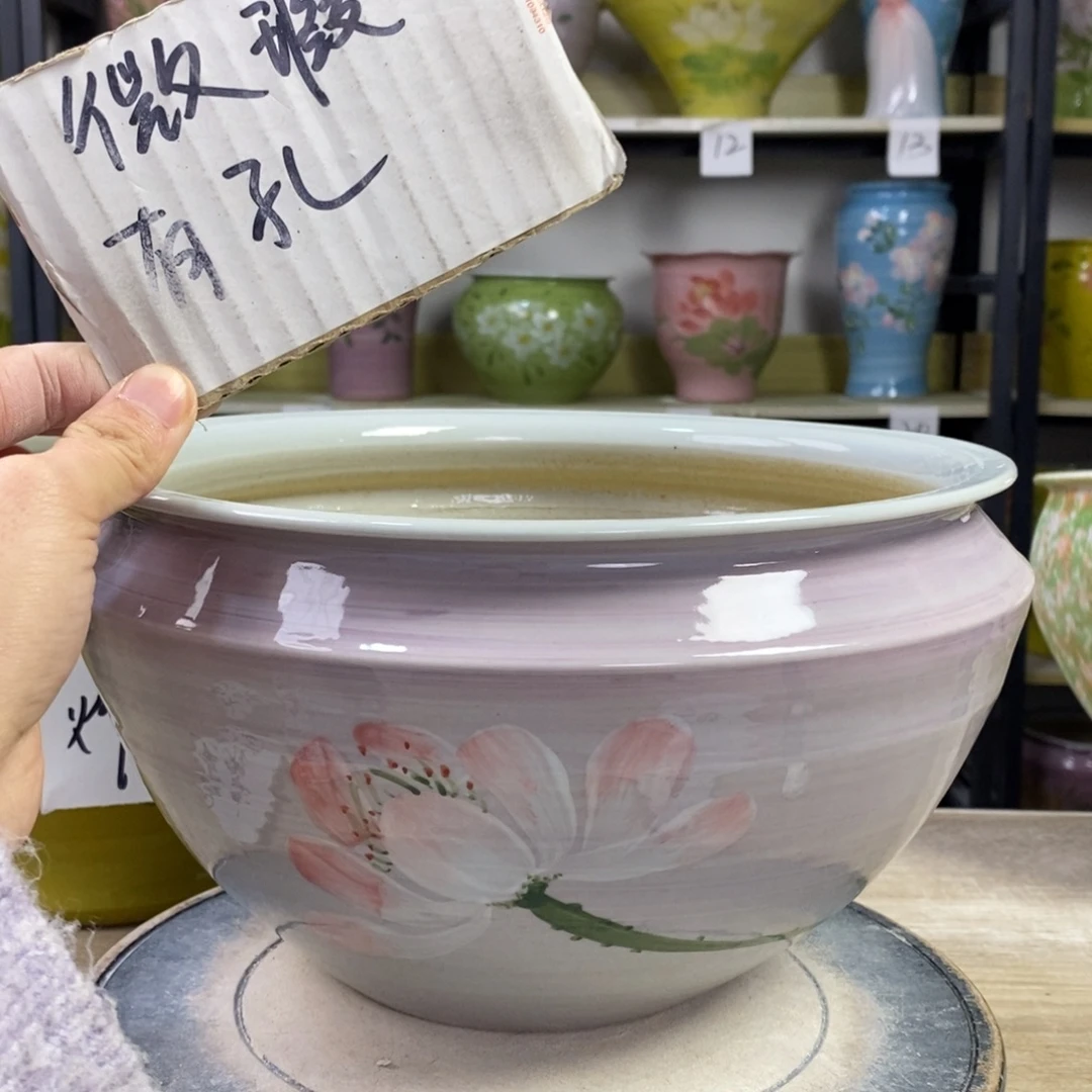 景德镇手工手绘陶瓷花盆