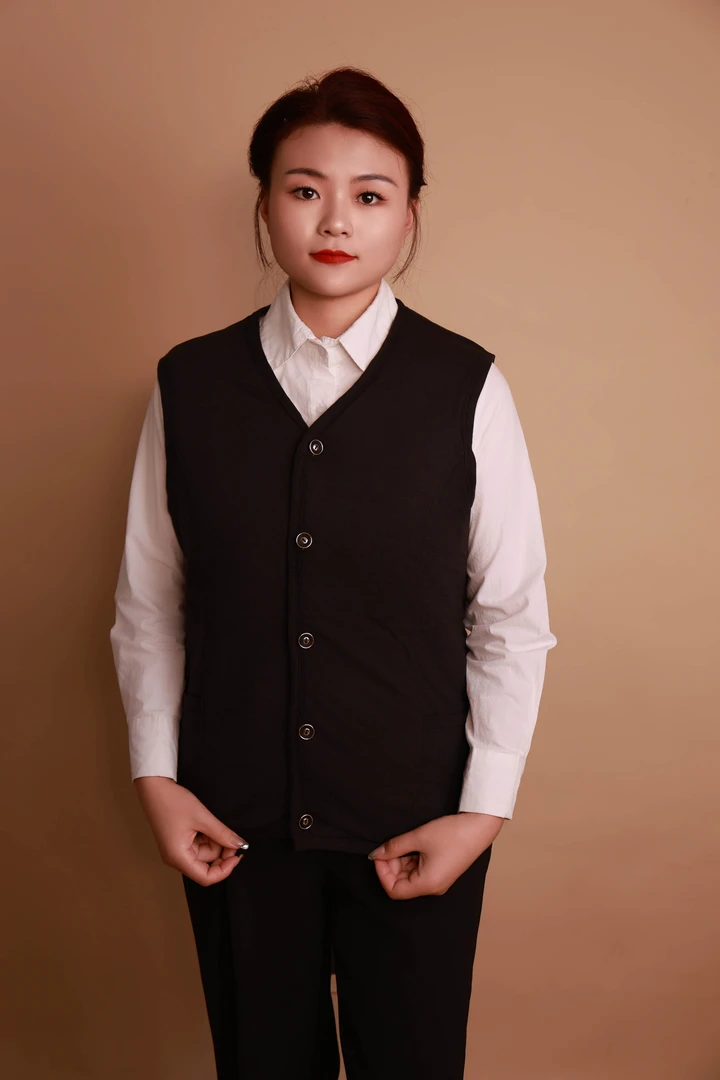 男士中老年爸爸加厚驼绒带贴片马甲