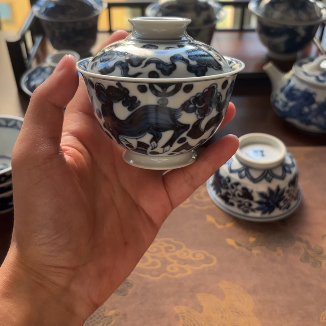 摆件景德镇手绘茶器瑕