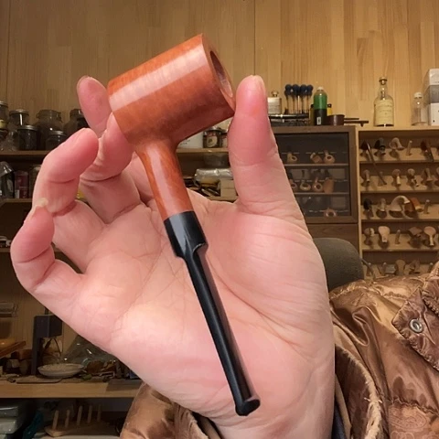 昌化石印石石楠木手工制作烟斗