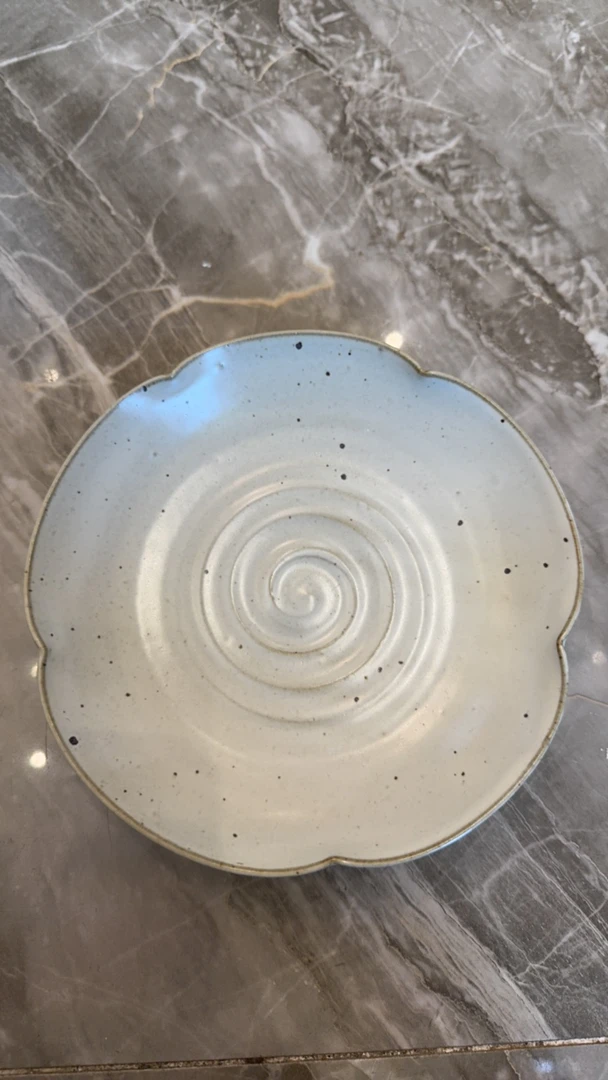 景德镇粗陶樱花小盘