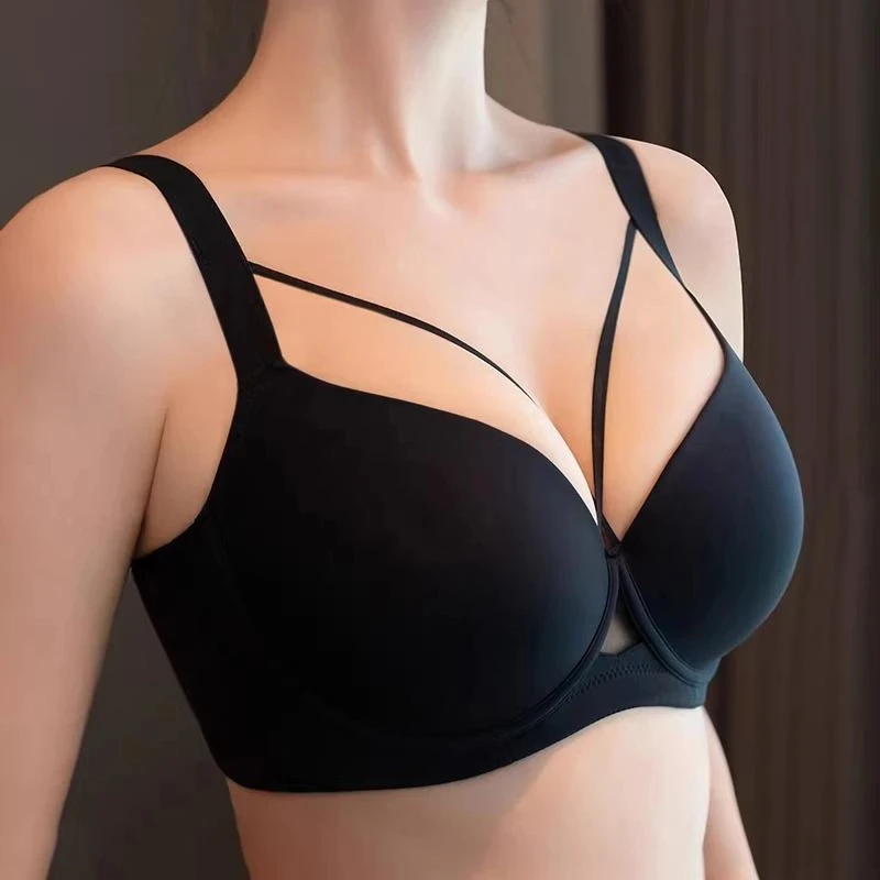 维多利亚新款大码无痕内衣女美背胖mm聚拢收副乳上托薄苏兰