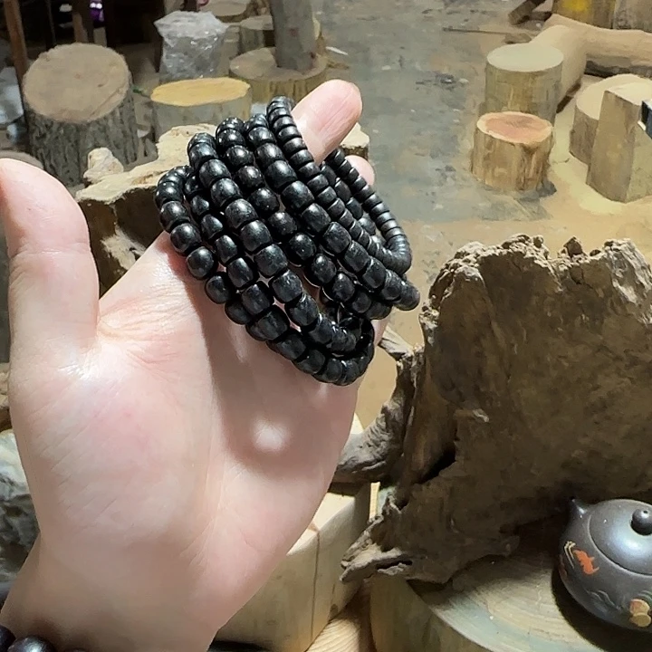 核桃木/黑胡桃（胡桃木）紫光檀手串