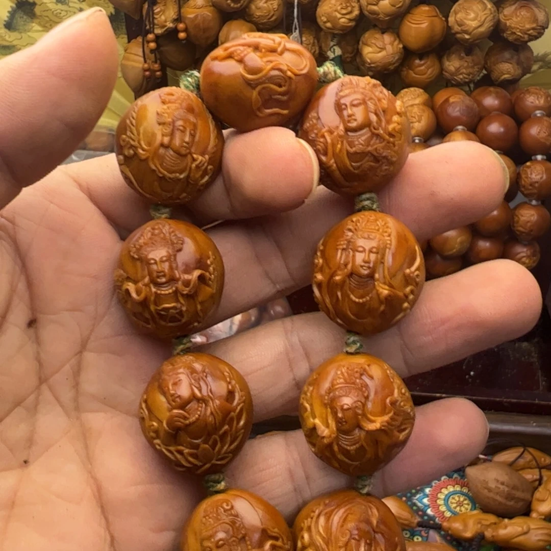 放***牛橄榄核手串/手链无相莲花观音