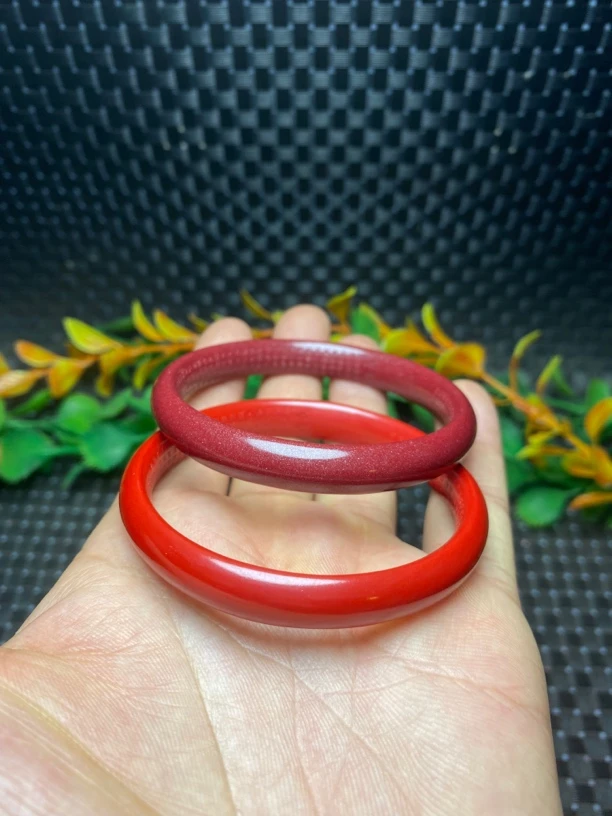 含辰砂工艺品紫金砂.帝王砂女士中宽条形手镯，内刻心经，圈口53～63