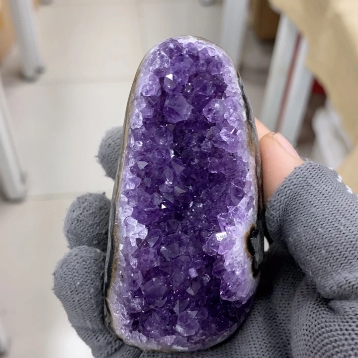 未镶嵌紫晶珠宝半成品