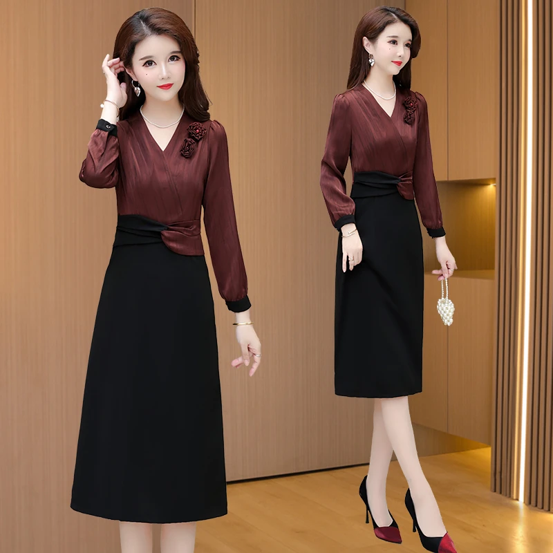 喜婆婆婚宴装女春2025新款轻奢高级年轻高贵妈妈结婚长辈礼服裙子