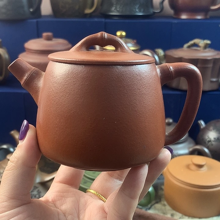 茶壶紫砂石瓢朱泥