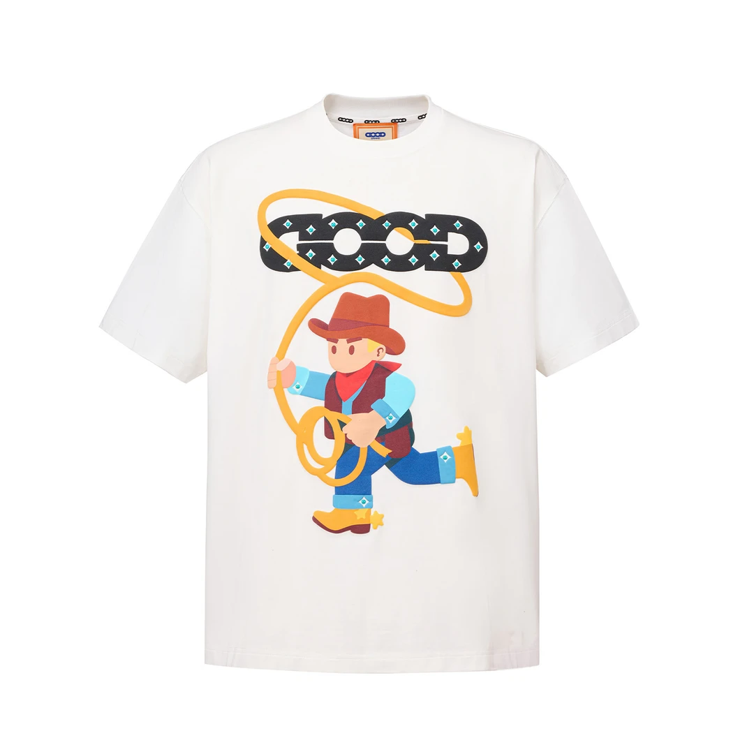 GB-GOODBRAND M26SS马年可爱发泡牛仔宝石时尚短袖 男女同款商品图