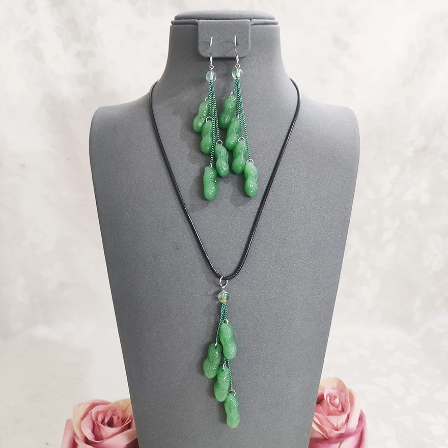 铜合金项链 民族风复古手工项链套装耳坠饰品1697