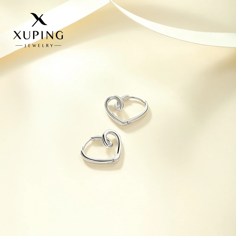 XUPING/旭平首饰 合金耳饰 春日焕新简约爱心耳扣 GDM X000721732