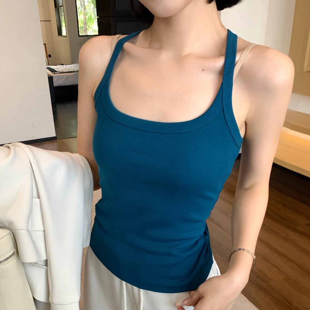 甜辣多多【副乳消失术】早春多色基础吊带弹力百搭修身吊带背心女