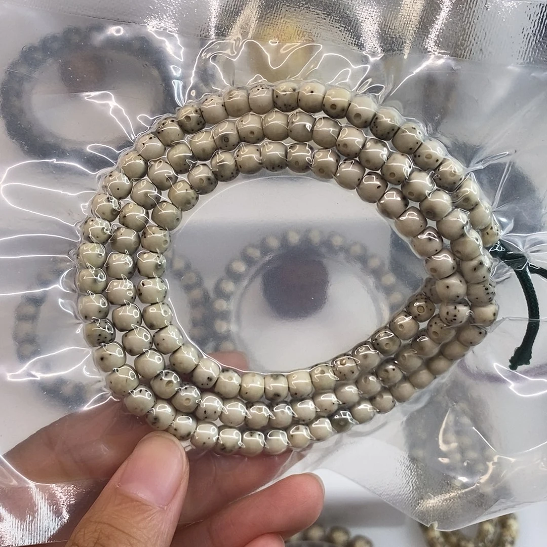 星月菩提手串卡6通体留白青花背108H020