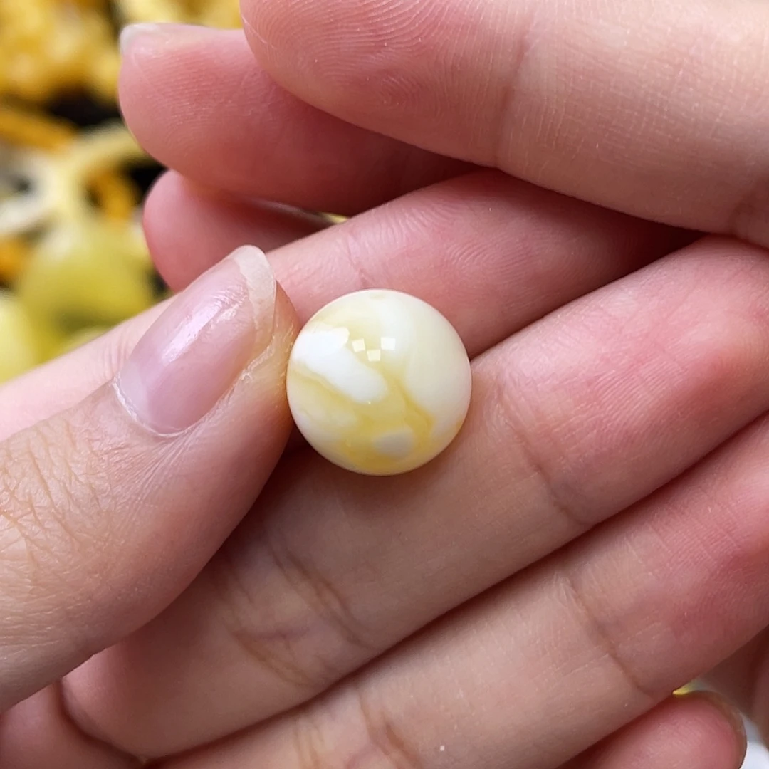 蜜蜡未镶嵌珠宝奇石瑕圆珠12.2mm