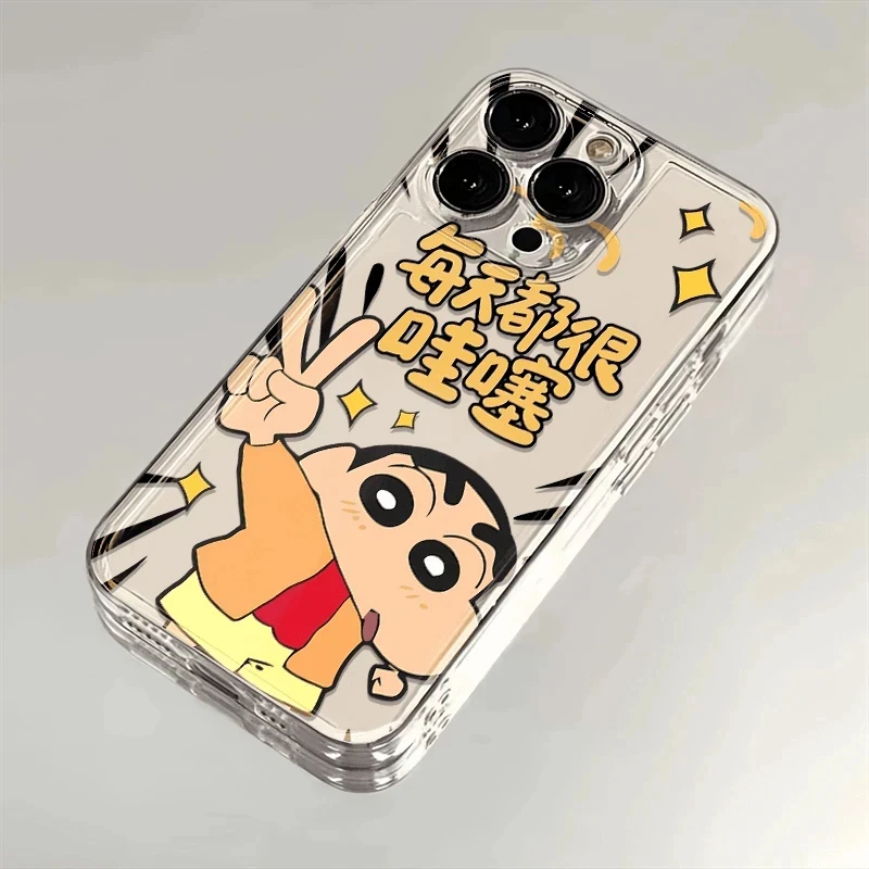 哇塞小新太空壳适用苹果16promax华为vivo小米15oppo防摔手机壳