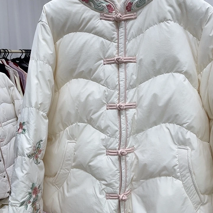 5176白色小号麻印女