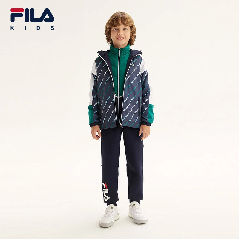 FILA斐乐童装儿童棉羽秋冬款男中大童三合一羽绒两件套K62B443904