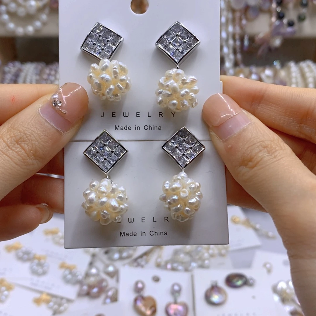 淡水珍珠耳饰未镶嵌