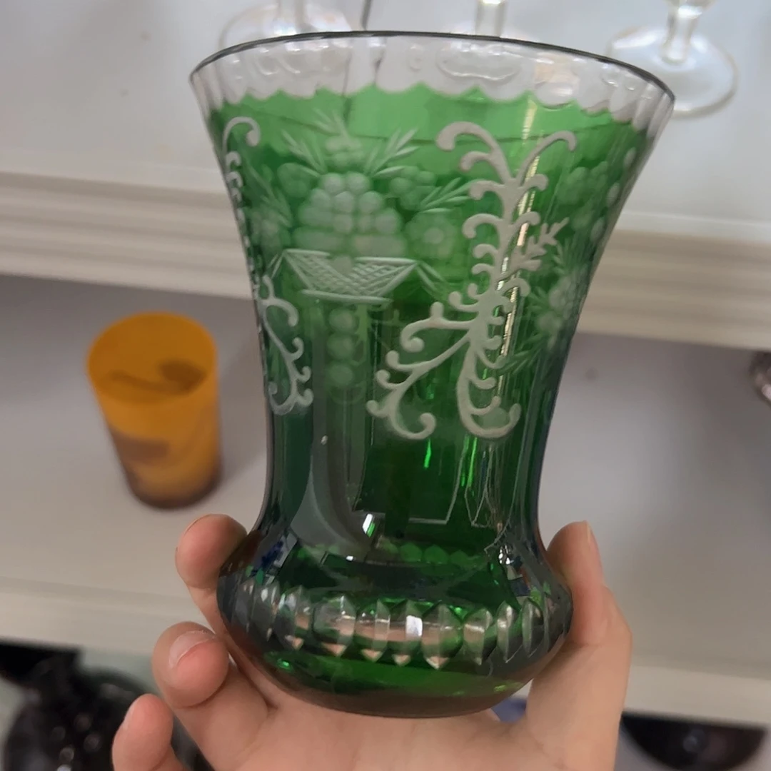 水晶玻璃高脚款微瑕一个