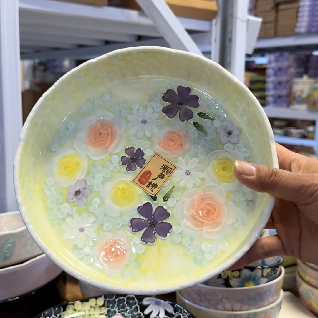 濑户烧月季复古盘一只看图
