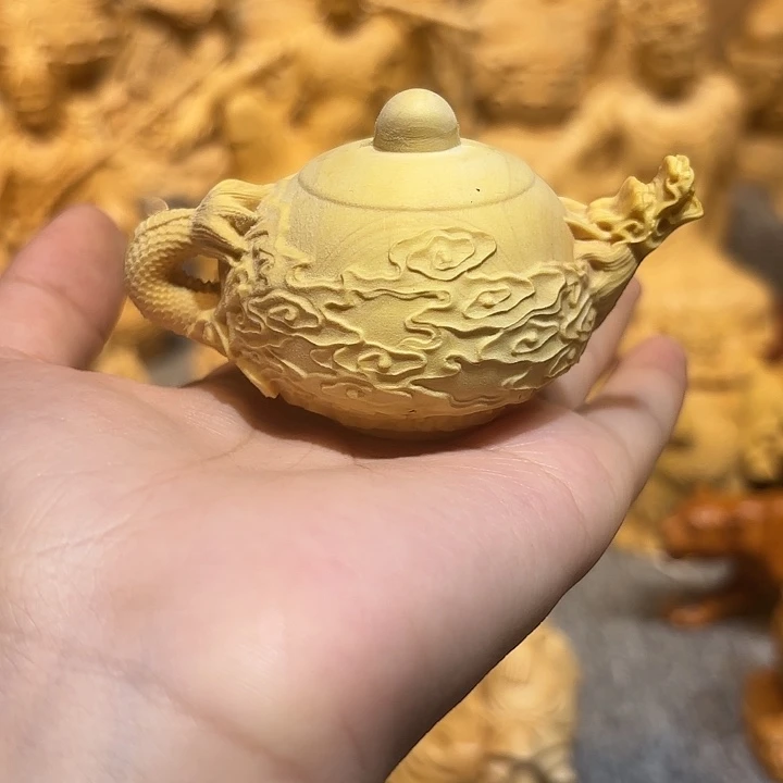 黄杨木黄杨木瑕疵把把壶