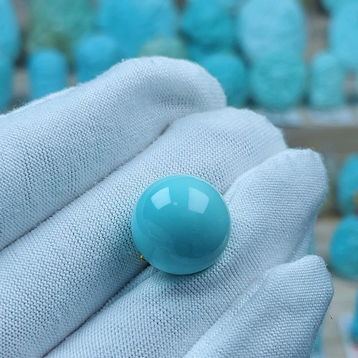绿松石未镶嵌珠宝奇石14mm