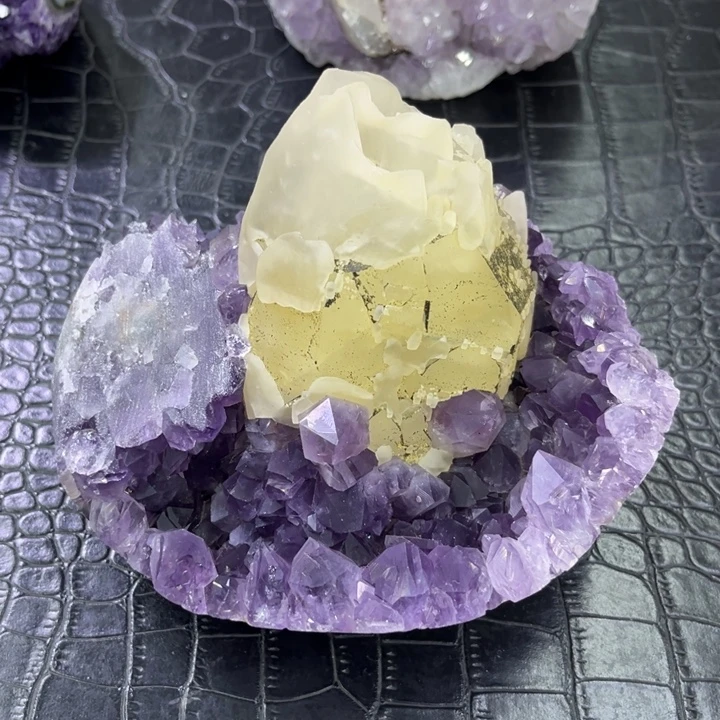 未镶嵌发饰水晶奇石指纹花盘