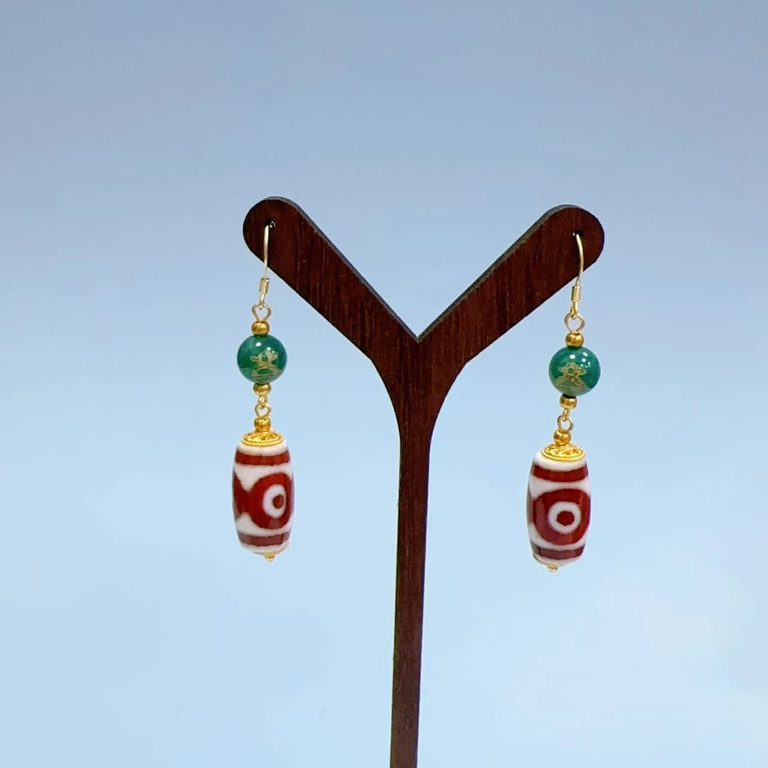 非金属珐琅耳饰 20943耳坠耳环耳钩耳饰百搭多样(发一)