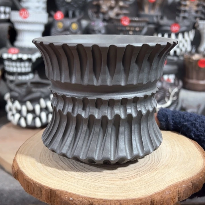 紫砂花盆内口11外高10.5