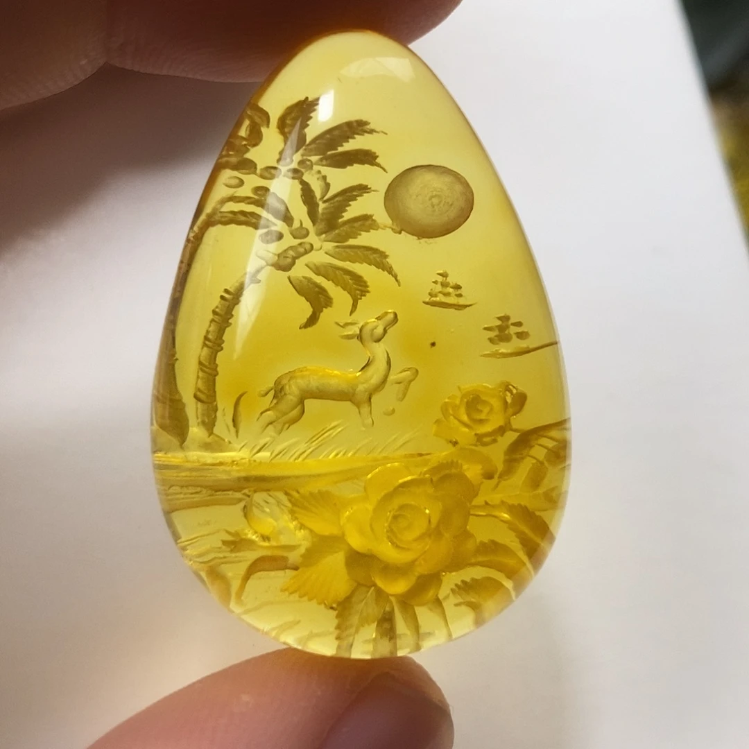 金珀未镶嵌吊坠(不含链)