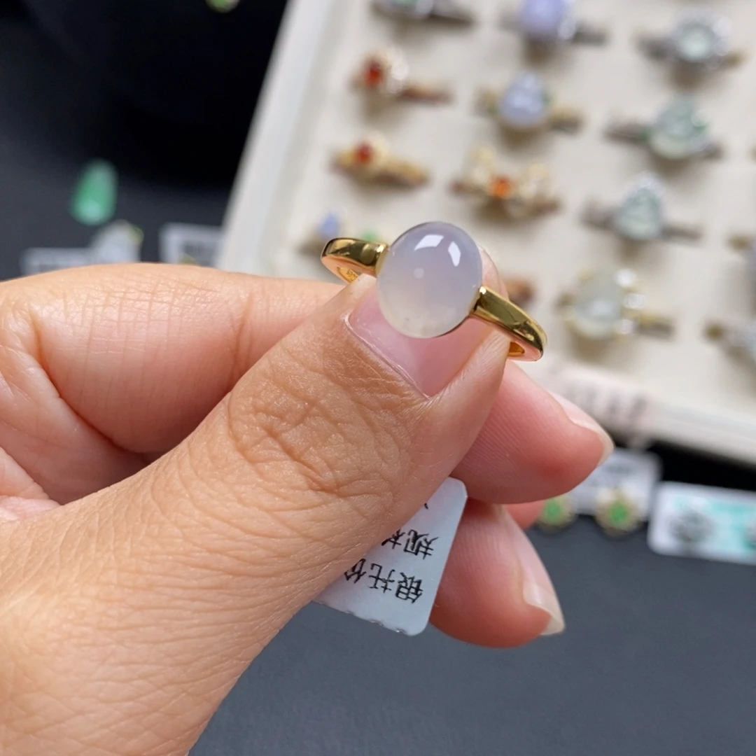 翡翠银S925镶嵌戒指