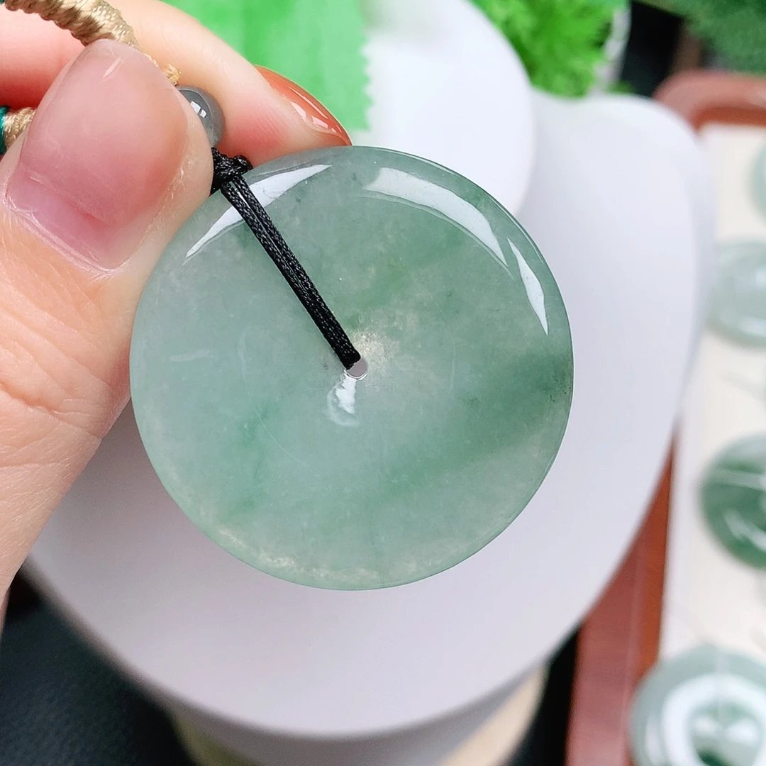 翡翠未镶嵌颈饰平安37-4.7