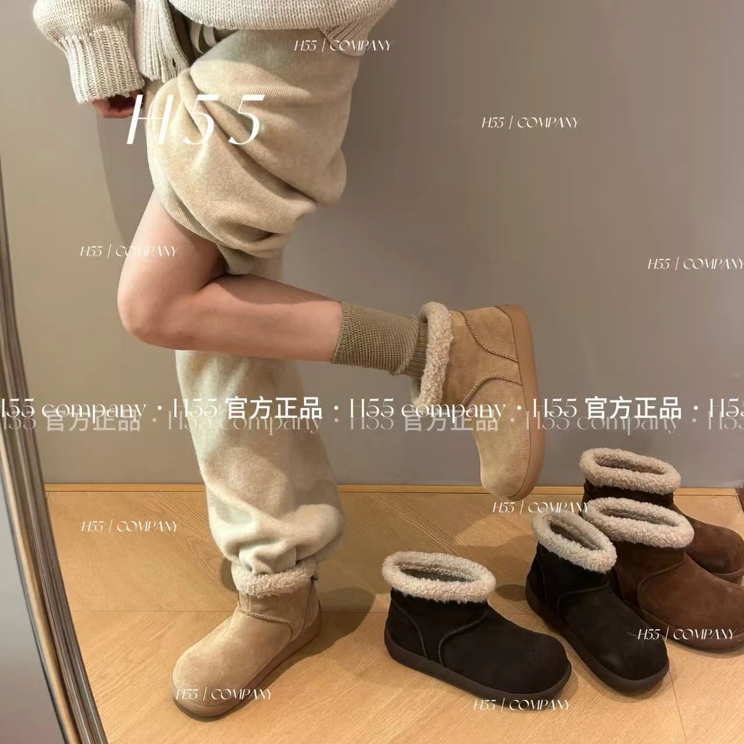 H55女鞋时尚雪地靴冬季圆头加厚耐磨秋冬保暖时尚17-2969-RD