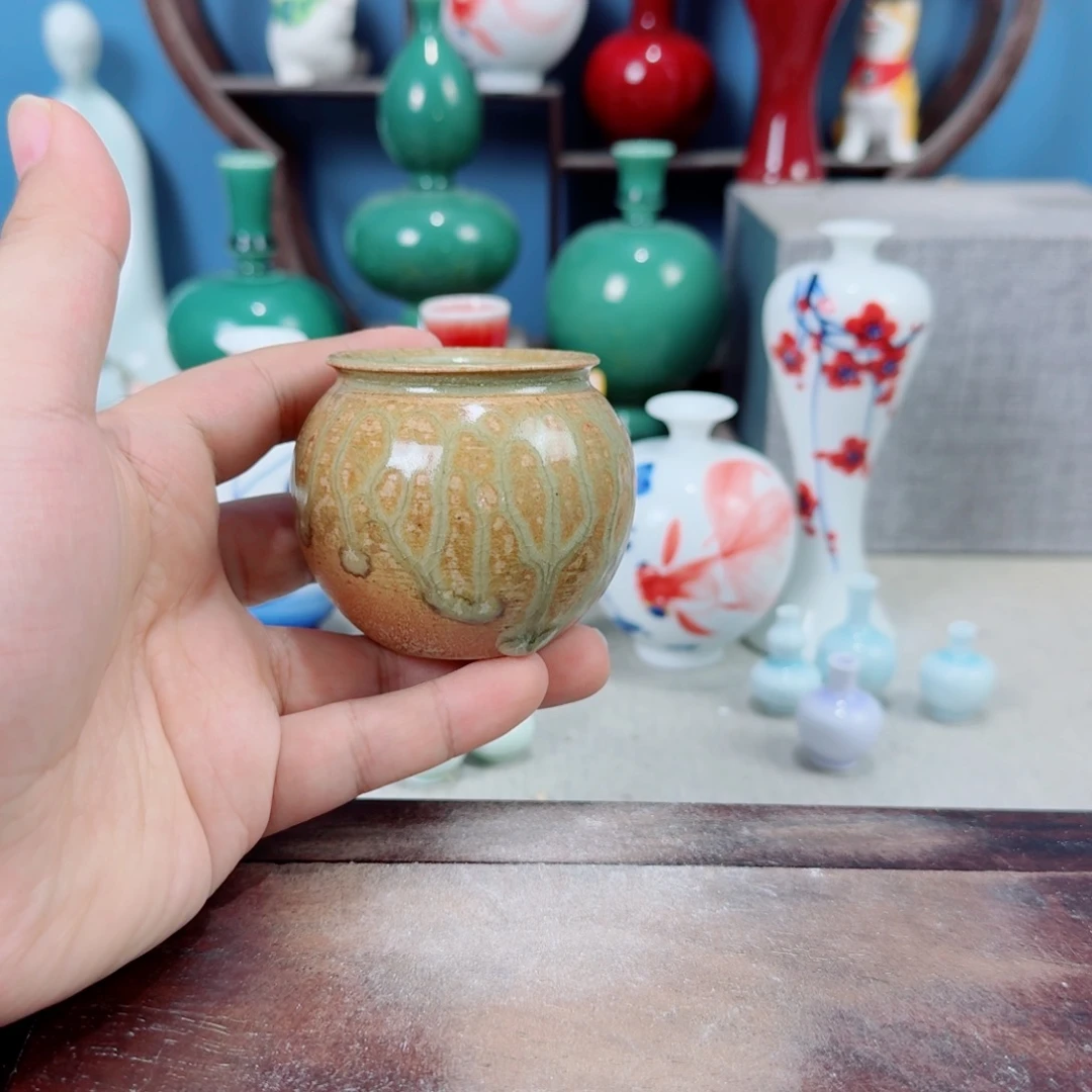 陶瓷手工小花器摆件