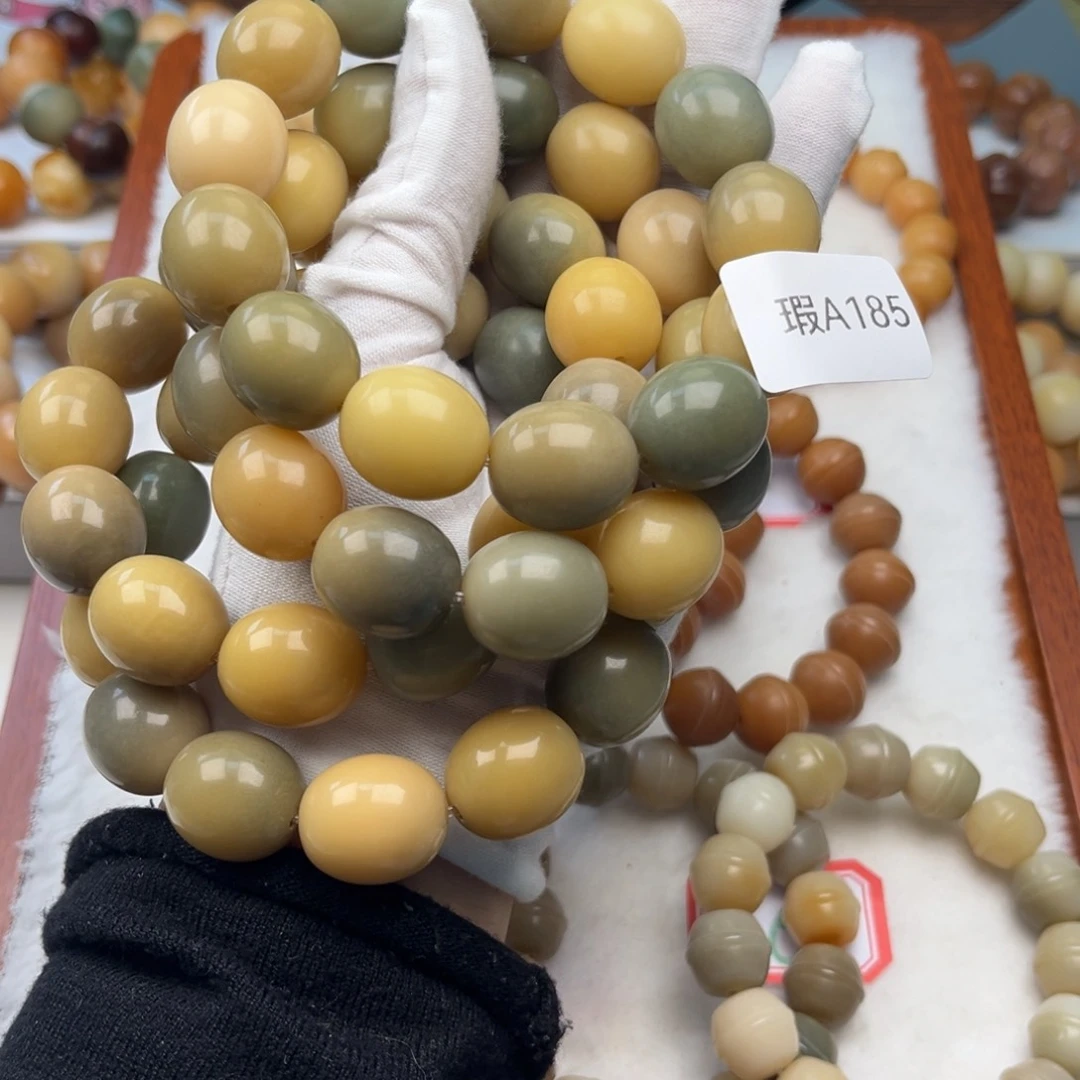 菩提根/象牙果手串瑕A185鹅蛋16mm一串随机