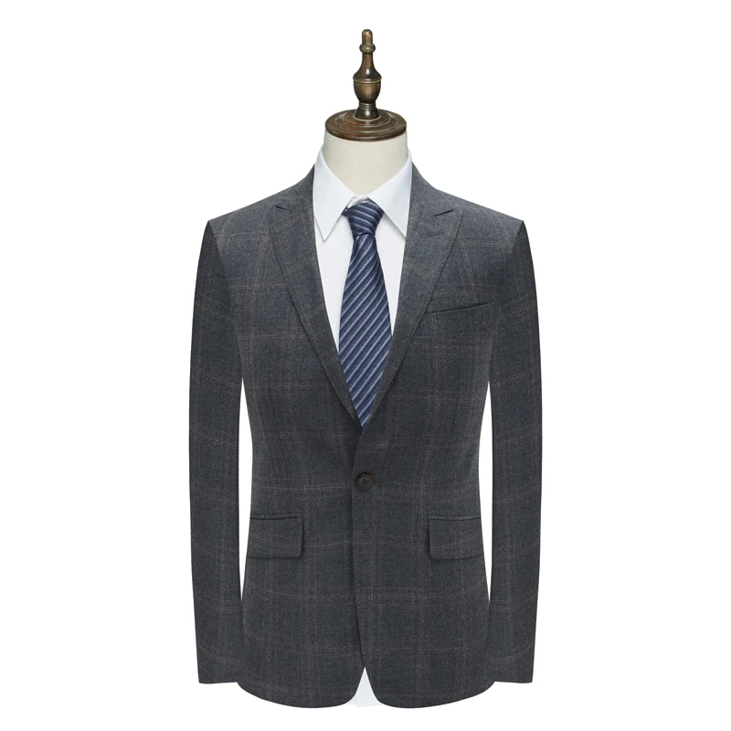 B1536鸟牌男式春秋西服 一粒扣后中开衩修身商务西装206116