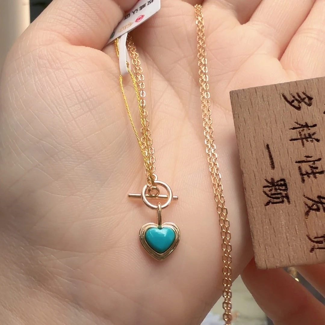 绿松石银S925镶嵌颈饰